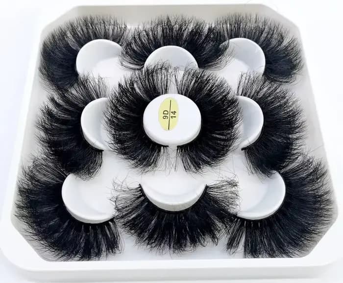 5 paires 25mm 3D vison cils en vrac russe rouleau moelleux naturel faux cils dramatique vison cils o
