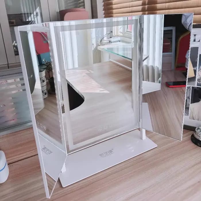 Miroir pliant esthétique Led, miroir de maquillage décoratif de luxe, miroirs de table élégants avec lumière, décoration de chambre à coucher