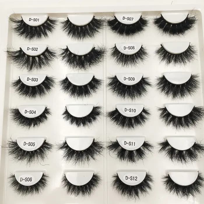 RED SIREN – Faux-cils en vison véritable, 5/10/50 paires, poils naturels, courts et clairsemés, en v