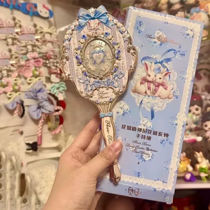 Miroir de poche portable Flower Know Bunny Garden Collection