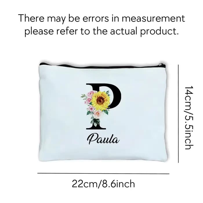 Trousse de maquillage personnalisée avec lettre