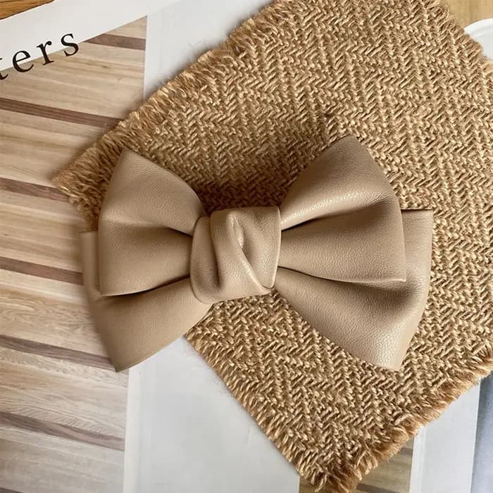 Accessoires filles coréennes pinces à bec de canard femmes en cuir PU pinces à ressort chapeaux pinces à cheveux arc épingle à cheveux