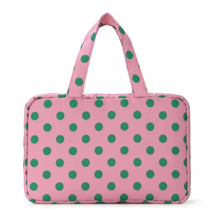 Sacs de toilette pliables à pois