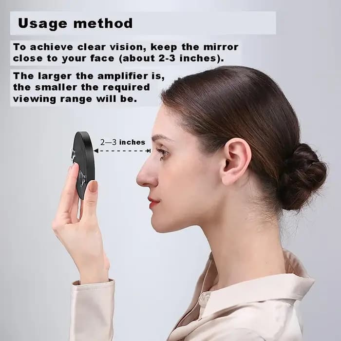 Miroir de maquillage rond grossissant 20x pour le visage