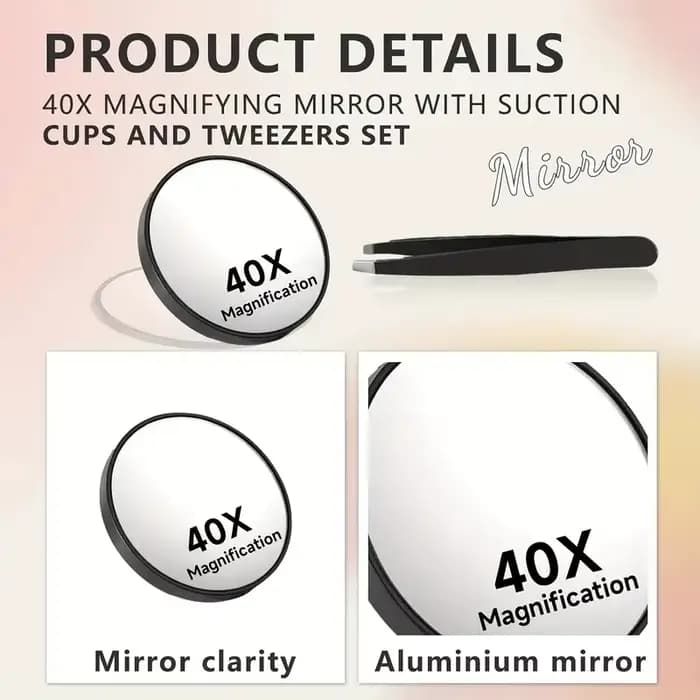 Miroir grossissant miniature 50X
