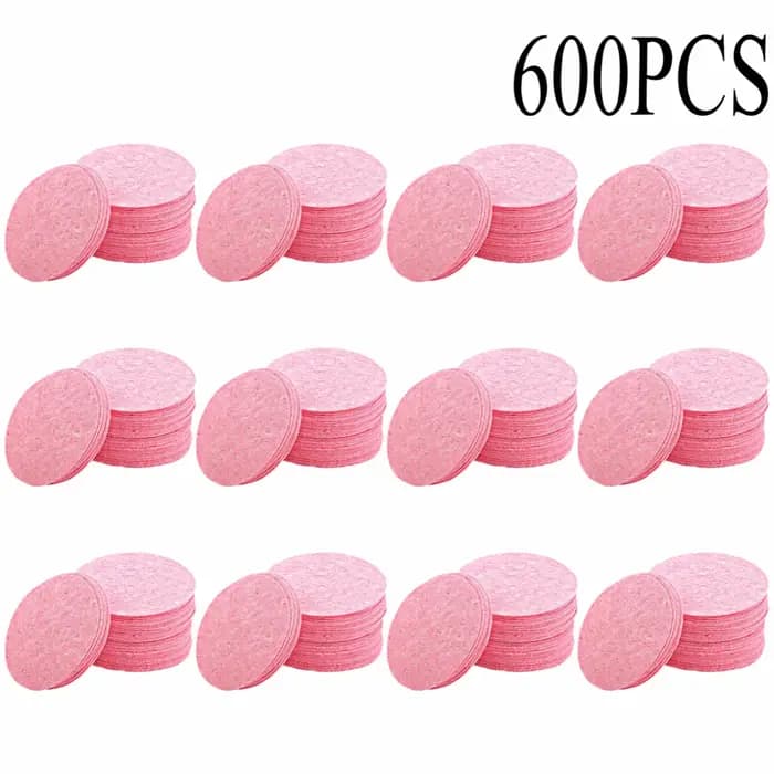 50-1000 pièces compresser visage lavage bouffée pâte de bois naturelle éponge