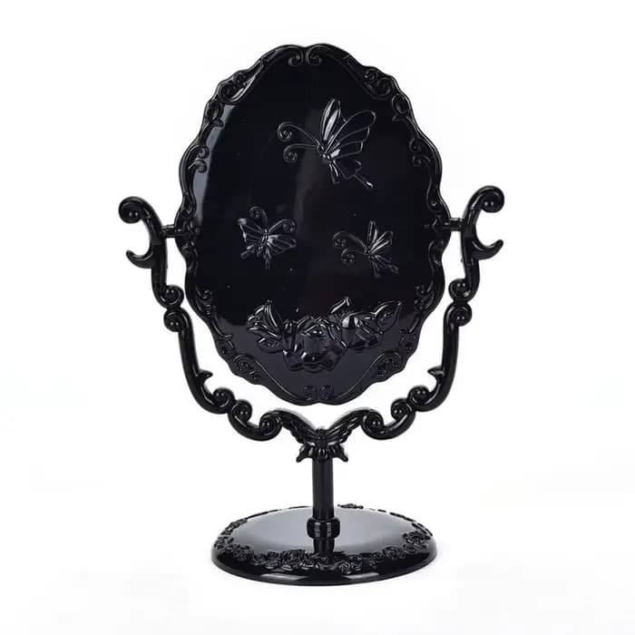 Miroir de maquillage rotatif haute définition avec support en forme de rose