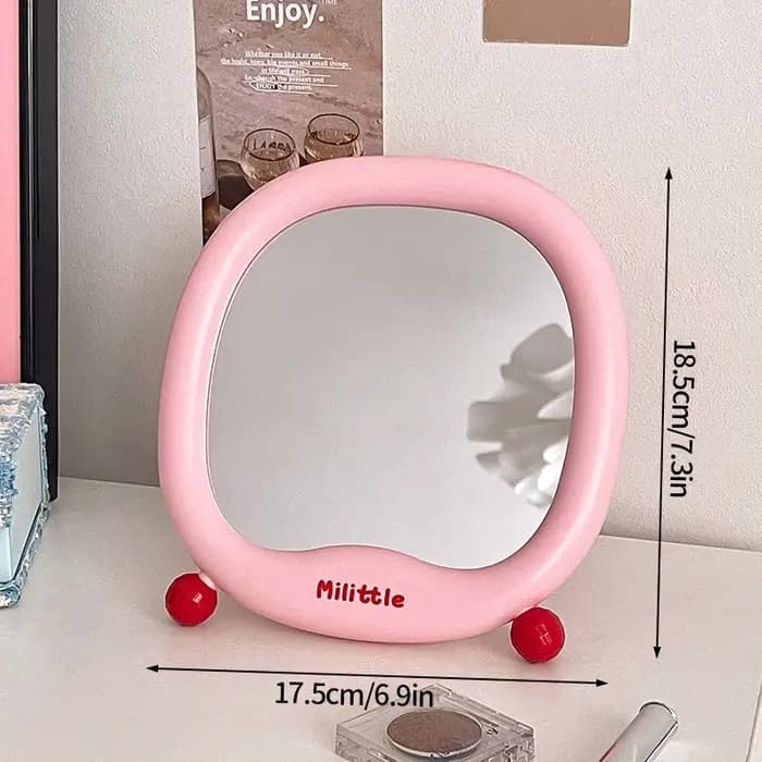 Miroir de courtoisie de style nordique avec cadre ondulé
