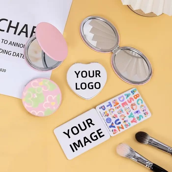 【Logo personnalisé】 50 pièces miroir en cuir PU