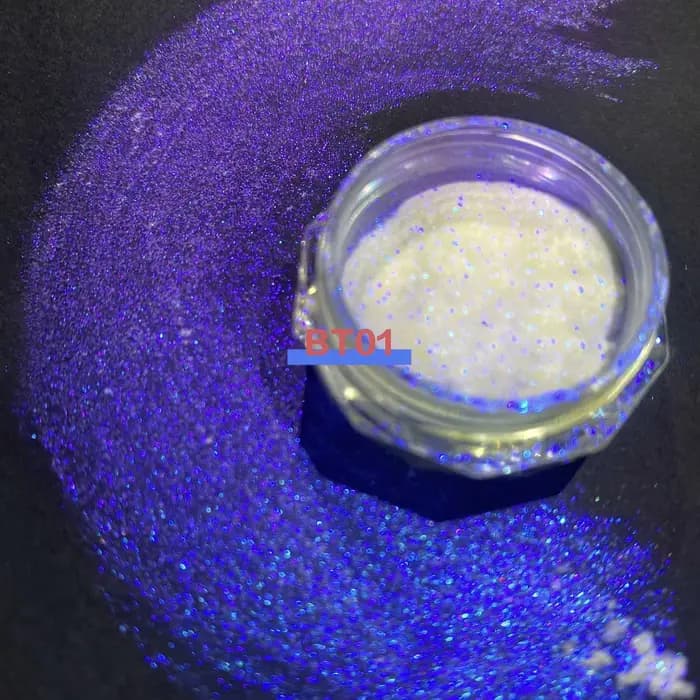 Poudre de pigment de perle caméléon chromé, 0.25g, sirène aurore, arc-en-ciel Transparent, Super Col