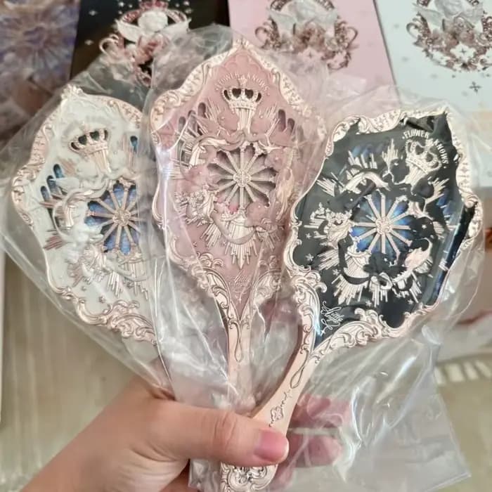Flowerknows Mirror Midsummer Night Bunny Garden Mirrors Strawberry Cupid Handheld Makeup
