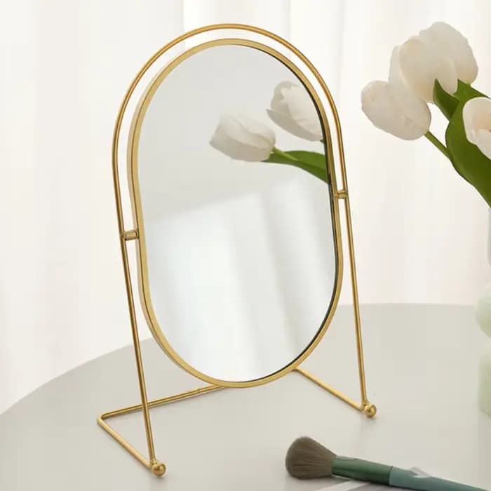 Miroir de maquillage nordique en fer
