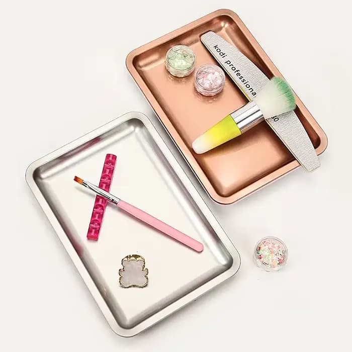 Plaque de rangement en acier inoxydable pour bijoux et cosmétiques
