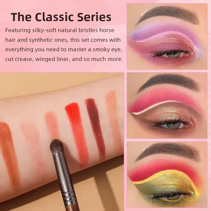 OVW 9/12 pièces Panceau Maquillage yeux cheveux naturels pinceaux