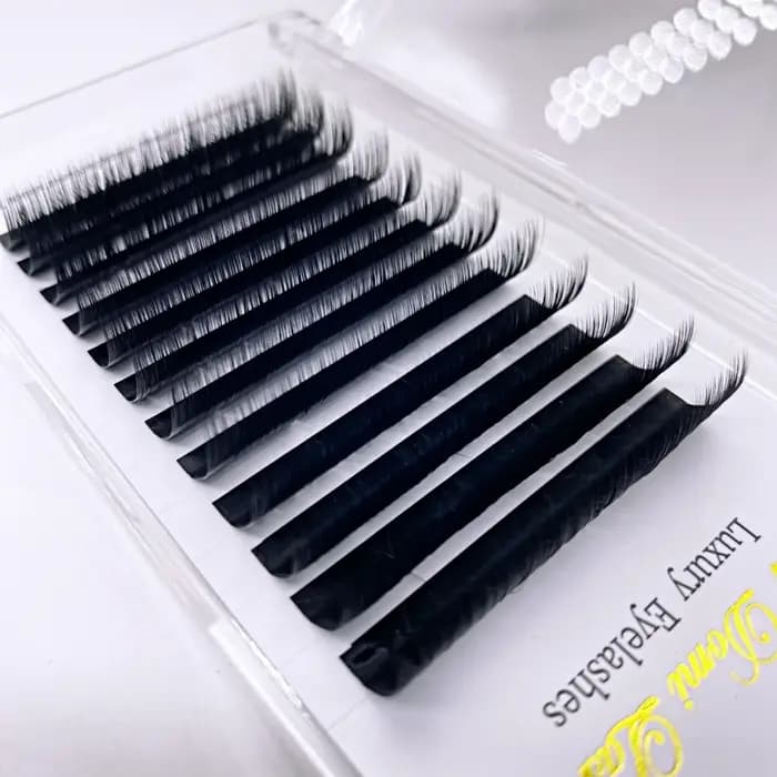 LB LC-Faux-Cils Individuels Courbés en Faux Vison, Doux et Facile à Utiliser, Volume Russe Classique