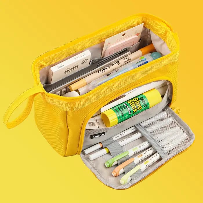 Grande trousse à crayons mignonne pour étudiants