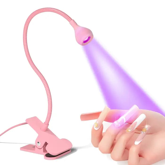 Sèche-ongles lumière UV lampe à ongles 395nm longueur d'onde Clip-on bureau Mini USB
