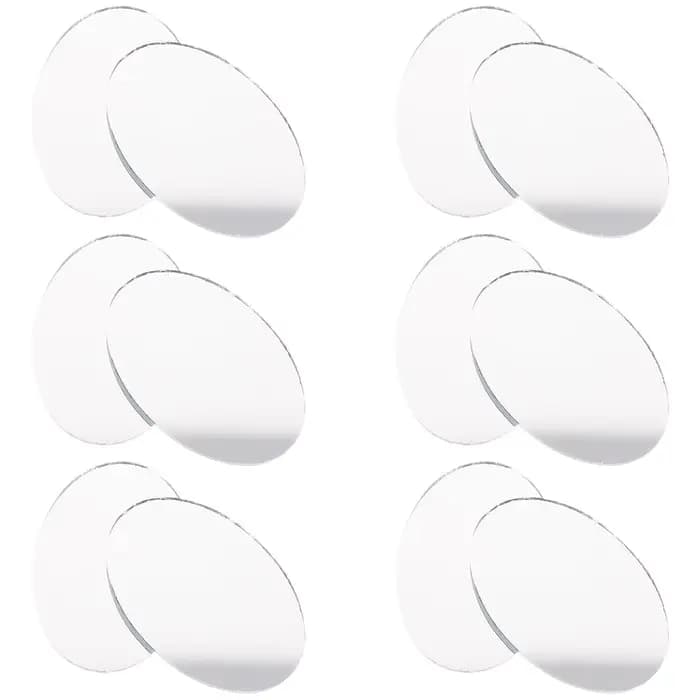 20 lentilles de miroir ovales pour miroir de maquillage DIY