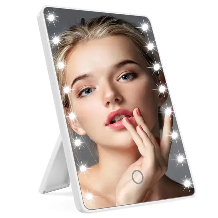 Miroir de maquillage à 16 LED avec lumière tactile réglable