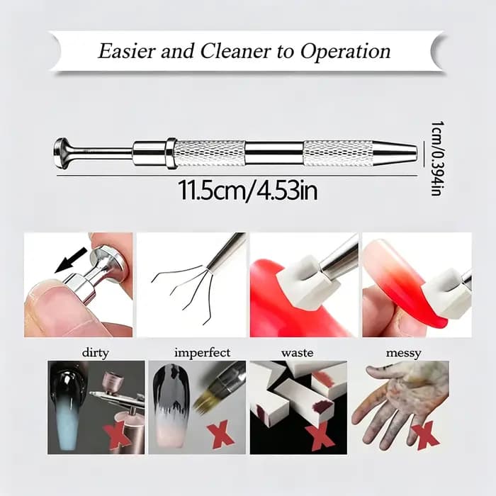 Kit d'éponges dégradées pour ongles avec stylo applicateur