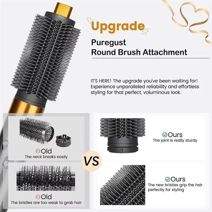 Brosse volumisante ronde Compatible avec Dyson Airwrap HS01 HS05 HS08, barils longs coniques de 0,78
