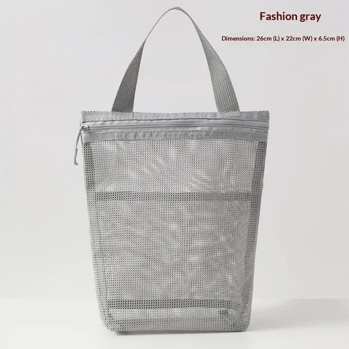 Nouvelle trousse de toilette 22x26cm avec poignée pratique, grande capacité, sac de rangement en maille pour articles de toilette, trousse de maquillage pour voyages d'affaires