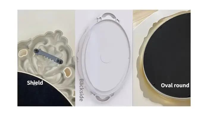 Miroir de courtoisie avec cadre baroque