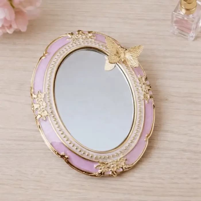 Miroir de maquillage rétro portable