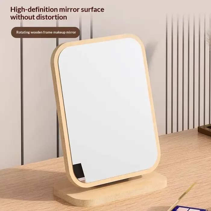 Miroir de maquillage sur pied pour bureau, double face, surface HD, réglage multi-angles, pour usage quotidien et vanité