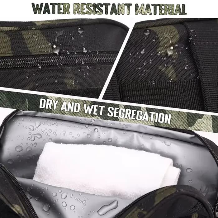 Trousse de toilette tactique hygiène extérieure étanche voyage douche outil pochette Molle hommes Kit de rasage maquillage sac cosmétique