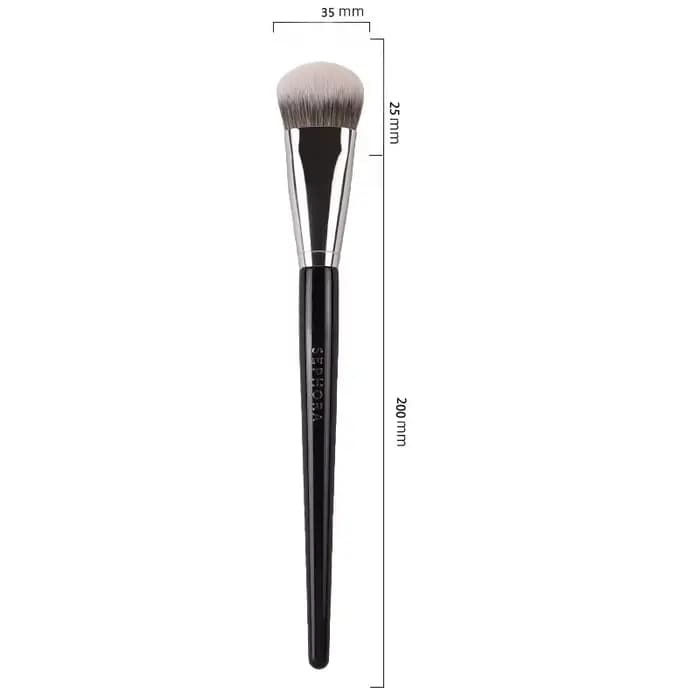 ☽ Pinceaux de maquillage, pinceau à blush, pinceau à fond de teint multifonctionnel à manche en bois