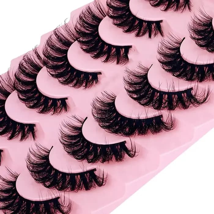 7 paires de faux cils cils vaporeux aspect naturel faux cils oeil de chat Faux vison bande moelleuse