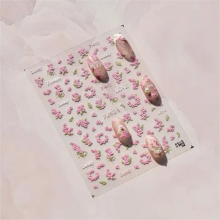 Autocollants 5D chat Kawaii pour Nail Art