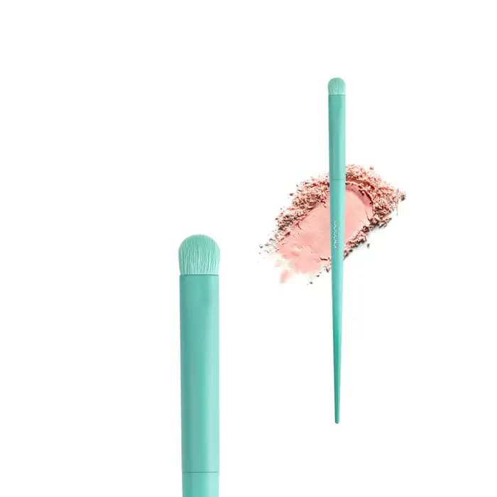 Série de pinceaux de maquillage simples vert d'eau Docolor pour fard à paupières/poudre/ventilateur/