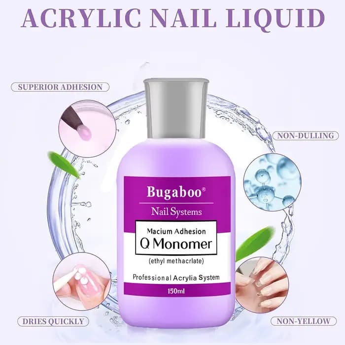 Monomère liquide acrylique EMA 5OZ, 150/120/75/40ml, liquide cristal acrylique à séchage rapide pour