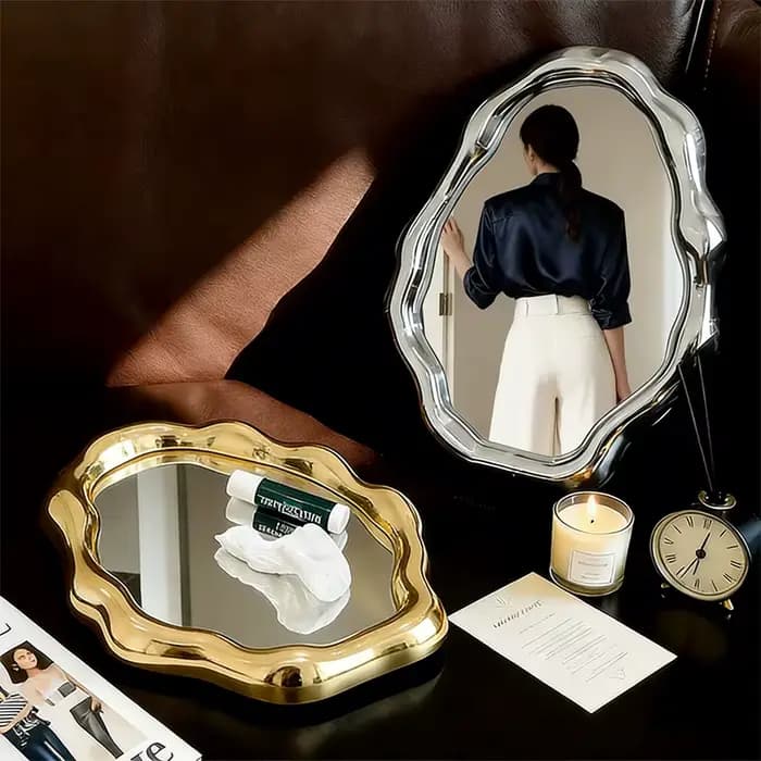 Miroir de maquillage portable créatif et tendance