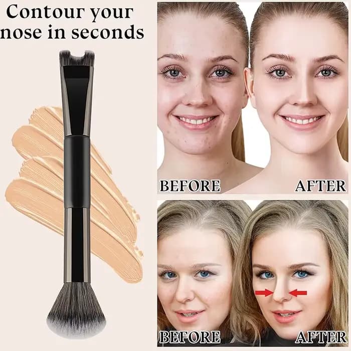 Pinceau de maquillage en forme de U pour Contour du nez