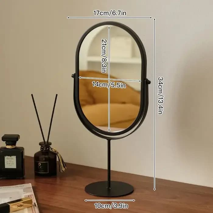 Miroir de maquillage de style coréen pour coiffeuse, miroir de chambre à coucher, miroir de bureau, miroir décoratif de luxe léger pour dortoir