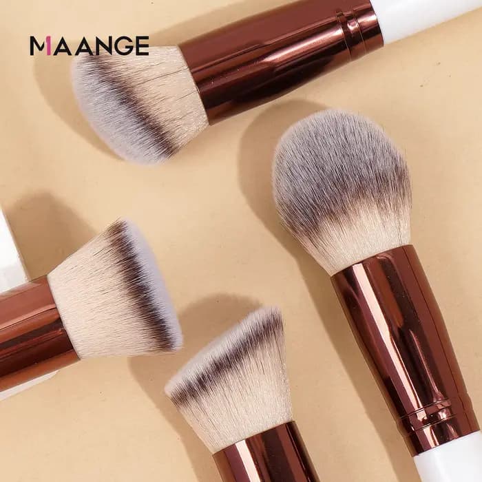 MAANGE 4 pièces pinceaux de maquillage avec étui fond de teint correcteur poudre pinceau
