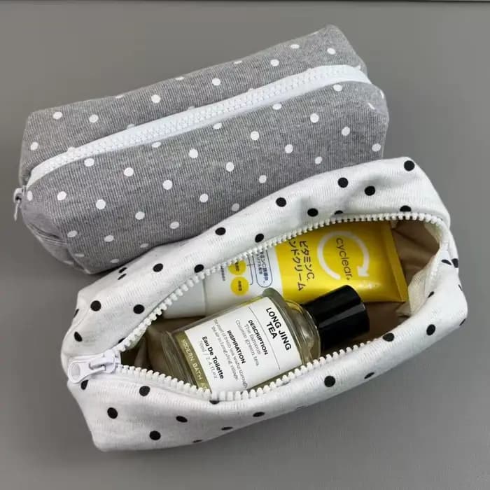 Trousse à crayons à pois de style coréen