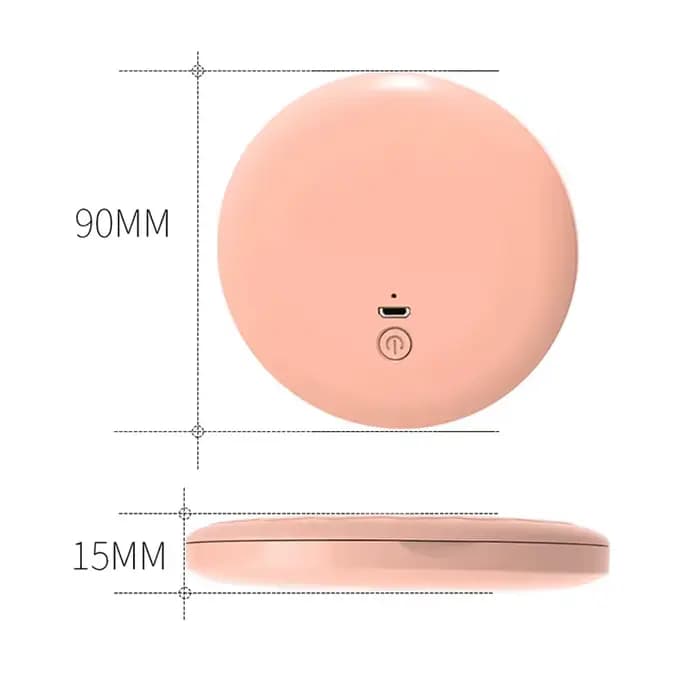 Miroir de maquillage de poche LED rond Portable pliant petit avec lumière voyage