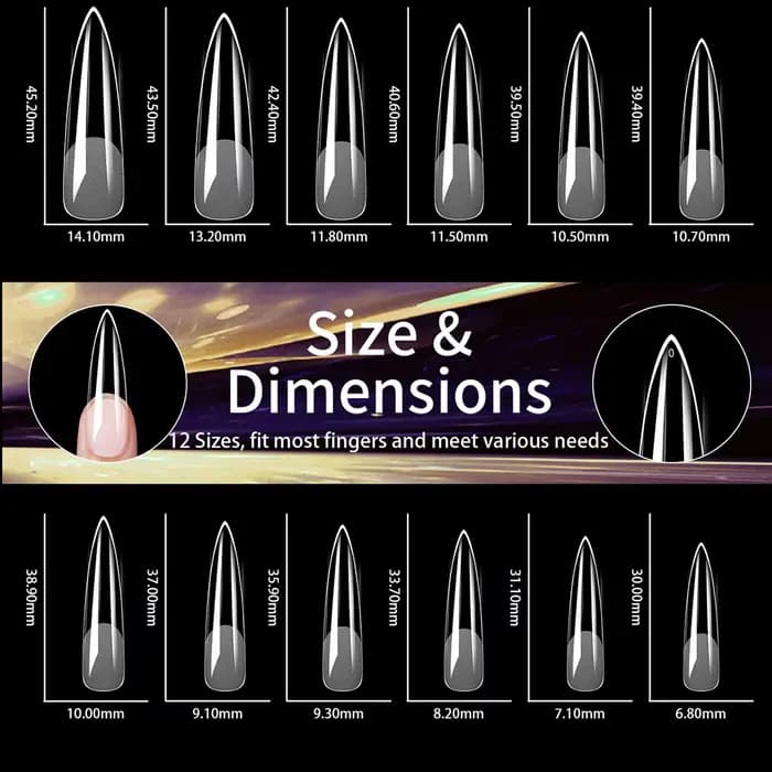 Faux ongles en Gel doux Extra longs 2XL, demi-mat, couverture complète transparente, Stiletto carré