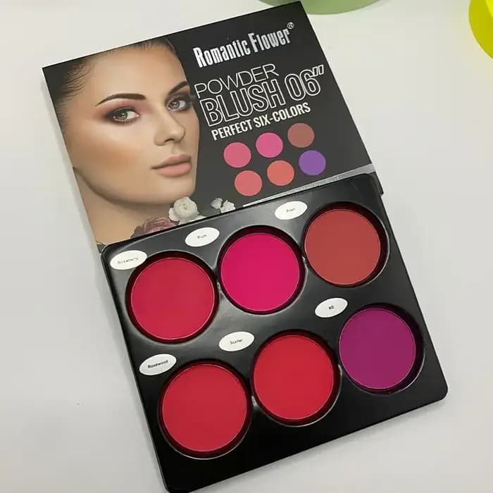 Palette de fard à joues 6 couleurs