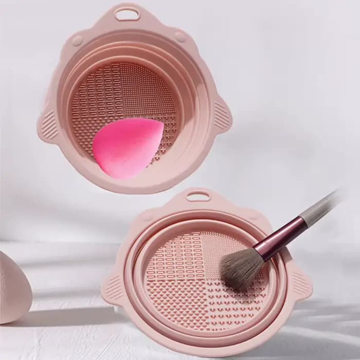 Kit de nettoyage pour pinceaux de maquillage : bol de nettoyage