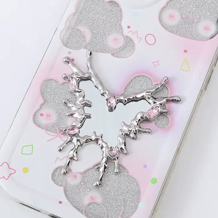 Miroir de maquillage réflecteur métallique