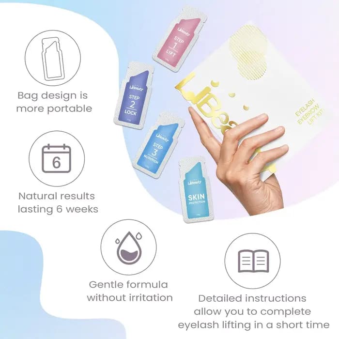 Libeauty Kit de rehaussement de cils et de stratification des sourcils 2 en 1
