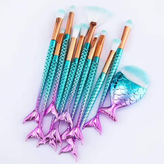 10/11 pièces Kit de pinceaux de maquillage maquiagem maquillaje nouvelle sirène fond de teint sourcil Eyeliner