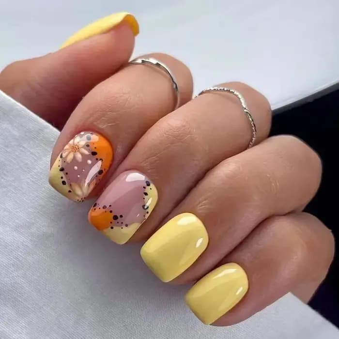 24 pièces court rétro fleur Design ongles Art manucure rose faux