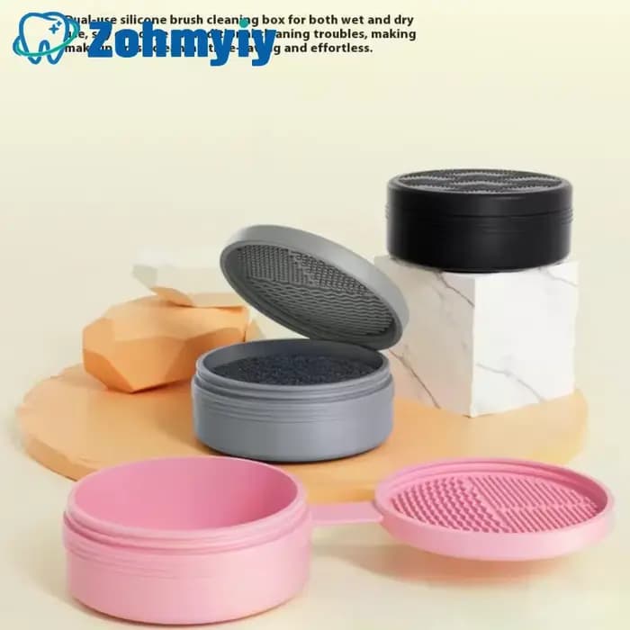 Boîte de nettoyage de pinceaux de maquillage