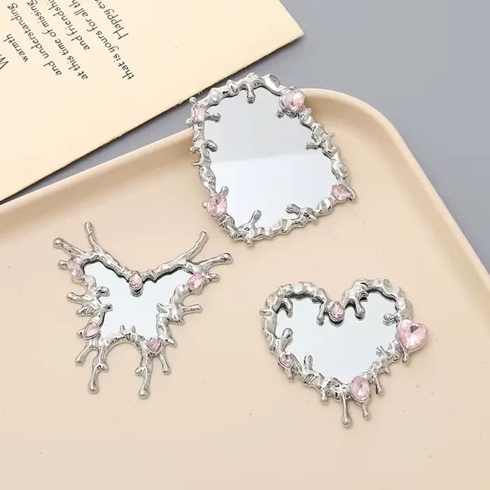 Miroir de maquillage réflecteur métallique